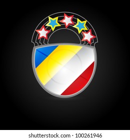 Abstract shield.  Euro 2012 : poland and ukraine