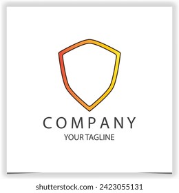 Abstract shield frame vector logo design template