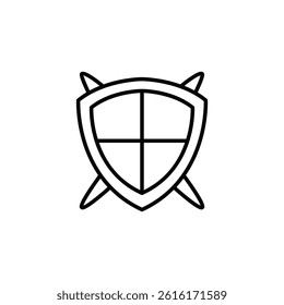 Abstract shield icon illustration representing protection and security concept