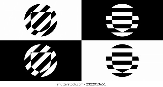  abstract shield icon symbols vector logo illustration.