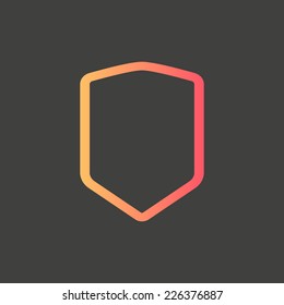 abstract shield icon. vector illustration