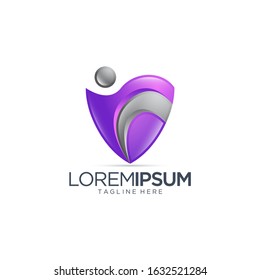 Abstract Shield Logo Design Vector Template