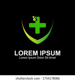Abstract Shield Logo. Health and clinic or Hospital Logo Design Templates