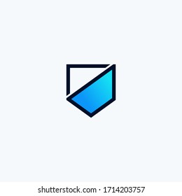 Abstract shield logo icon design template