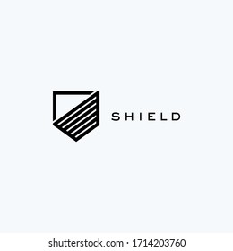 Abstract shield logo icon design template