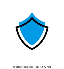 Abstract shield logo icon design, security and protect concept, digital protection symbol - Vector