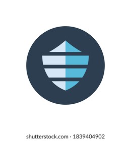 Icono del logotipo del escudo abstracto, símbolo de protección de seguridad digital - Vector