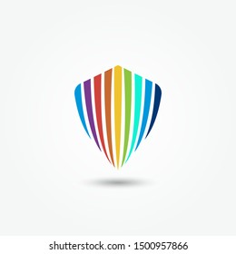 Abstract shield logo. Modern shield logo template. Security logo vector. Secure protection abstract logo. Cyber security. Vector Illustrator