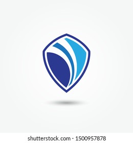 Abstract shield logo. Modern shield logo template. Security logo vector. Secure protection abstract logo. Cyber security. Vector Illustrator