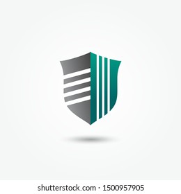 Abstract shield logo. Modern shield logo template. Security logo vector. Secure protection abstract logo. Cyber security. Vector Illustrator