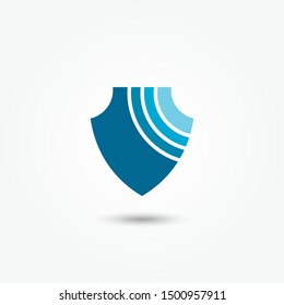 Abstract shield logo. Modern shield logo template. Security logo vector. Secure protection abstract logo. Cyber security. Vector Illustrator