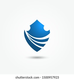 Abstract shield logo. Modern shield logo template. Security logo vector. Secure protection abstract logo. Cyber security. Vector Illustrator