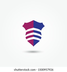 Abstract shield logo. Modern shield logo template. Security logo vector. Secure protection abstract logo. Cyber security. Vector Illustrator