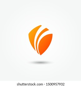 Abstract shield logo. Modern shield logo template. Security logo vector. Secure protection abstract logo. Cyber security. Vector Illustrator