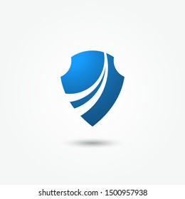 Abstract shield logo. Modern shield logo template. Security logo vector. Secure protection abstract logo. Cyber security. Vector Illustrator