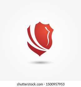 Abstract shield logo. Modern shield logo template. Security logo vector. Secure protection abstract logo. Cyber security. Vector Illustrator