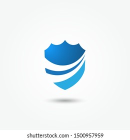 Abstract shield logo. Modern shield logo template. Security logo vector. Secure protection abstract logo. Cyber security. Vector Illustrator