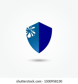 Abstract shield logo. Modern shield logo template. Security logo vector. Secure protection abstract logo. Cyber security. Vector Illustrator