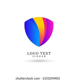Logo Escudo abstracto. Plantilla de vectores de símbolos e iconos.
