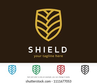 Abstract Shield Logo Symbol Template Design Vector, Emblem, Design Concept, Creative Symbol, Icon