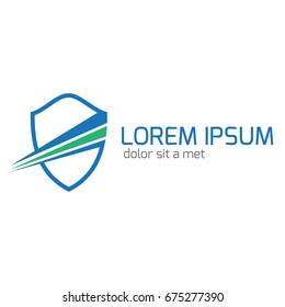 abstract shield logo template