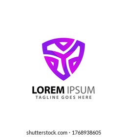 Abstract Shield Spinning Logos Design Vector Illustration Template