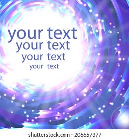 Abstract shimmering background in blue colors with place for your text