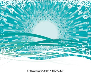 Abstract  shine blue background