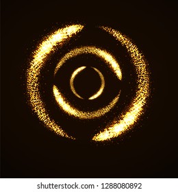 Abstract shine dust, glowing circles with lights particle. Vector