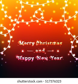 Abstract shining background. Bright Christmas decoration. Vector illustration. New Year background. Happy New Year