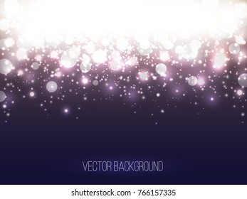 Abstract Shining Background. Colorful bokeh vector illustration. Lights and Fog Background.