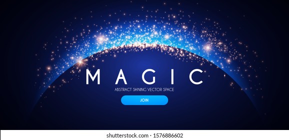 Abstract Shining Background. Elegant magic space. Eclipse.