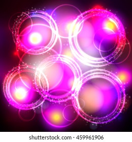 Abstract shining bokeh blur background. Vector illustration
