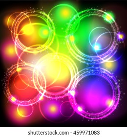 Abstract shining bokeh blur background. Vector illustration