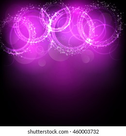 Abstract shining bokeh blur background. Vector illustration