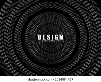 Abstrato linhas de círculo brilhante no fundo preto. Projeto geométrico de arte de linha. Modernas linhas pretas brilhantes. Conceito de tecnologia futurista. Adequado para cartazes, capas, banners, brochuras, sites, etc.