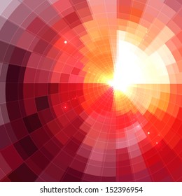 Abstract shining circle tonnel background