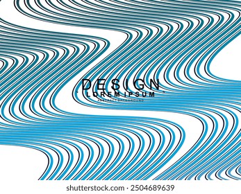 Abstract shining gardien wave lines on white background. Dynamic wave pattern. Modern flowing wavy lines. Futuristic technology concept. Suitable for posters, covers, brochures, flyers, websites, etc.