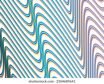 Abstract shining gardien wave lines on white background. Dynamic wave pattern. Modern flowing wavy lines. Futuristic technology concept. Suitable for posters, covers, brochures, flyers, websites, etc.