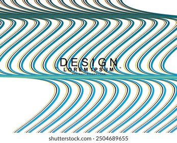 Abstract shining gardien wave lines on white background. Dynamic wave pattern. Modern flowing wavy lines. Futuristic technology concept. Suitable for posters, covers, brochures, flyers, websites, etc.