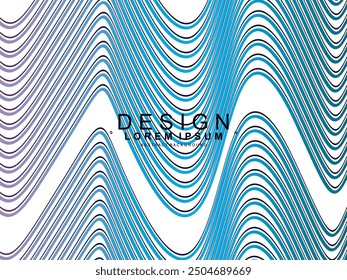 Abstract shining gardien wave lines on white background. Dynamic wave pattern. Modern flowing wavy lines. Futuristic technology concept. Suitable for posters, covers, brochures, flyers, websites, etc.