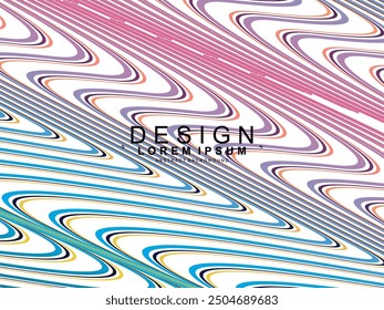 Abstract shining gardien wave lines on white background. Dynamic wave pattern. Modern flowing wavy lines. Futuristic technology concept. Suitable for posters, covers, brochures, flyers, websites, etc.