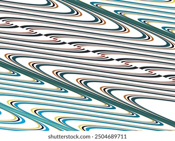 Abstract shining gardien wave lines on white background. Dynamic wave pattern. Modern flowing wavy lines. Futuristic technology concept. Suitable for posters, covers, brochures, flyers, websites, etc.