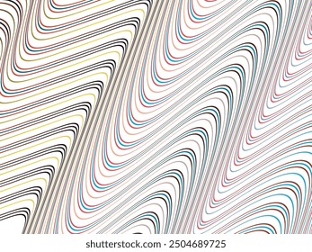 Abstract shining gardien wave lines on white background. Dynamic wave pattern. Modern flowing wavy lines. Futuristic technology concept. Suitable for posters, covers, brochures, flyers, websites, etc.