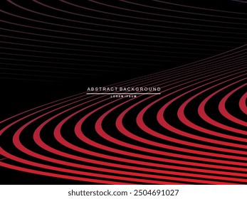 Abstract shining gardien wave lines on black background. Dynamic wave pattern. Modern flowing wavy lines. Futuristic technology concept. Suitable for posters, covers, brochures, flyers, websites, etc.
