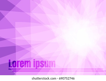 Abstract shining geometric background. Concept business or science background with free place for text