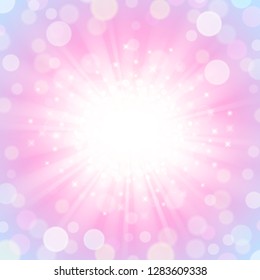 Abstract shining and glowing background in pink-blue colors