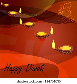 Abstract shining illustration of diwali