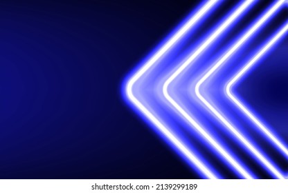 Resumen del fondo de la capa de superposición geométrica de neón azul brillante. Puede usarlo para anuncios de fondo de pantalla, carteles, plantillas, presentaciones de negocios. Ilustración vectorial.
