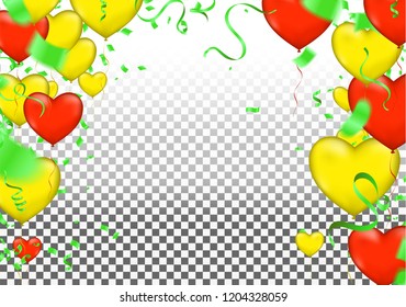 Abstract Shining Party Background with confetti and streamers